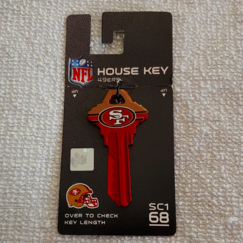 49ers, NFL Red and Gold House Key